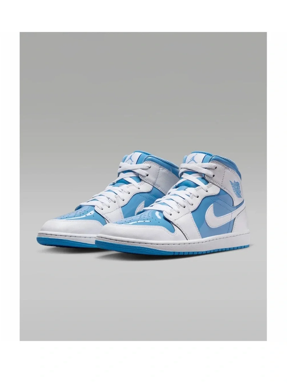 NIB Nike Air Jordan 1 Mid SE FZ2142-114 Sneakers Men White Blue Leather Shoes